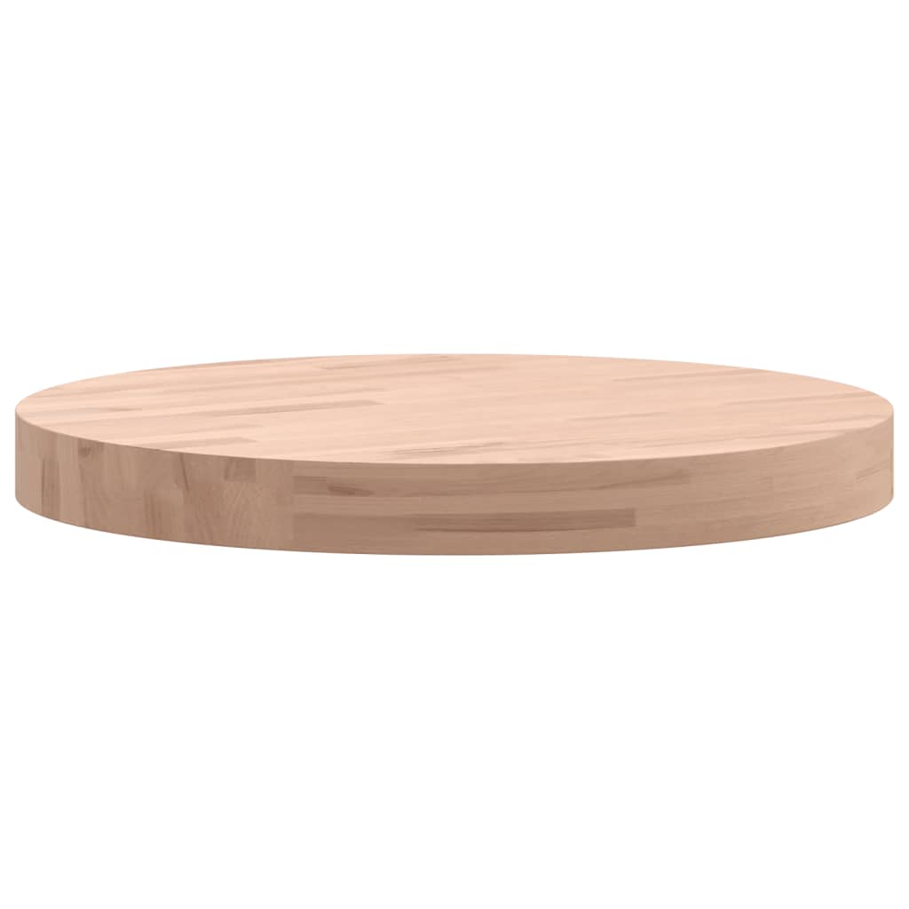 Table Top Ø40x4 cm Round Solid Wood Beech