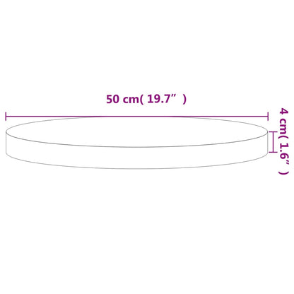 Table Top Ø50x4 cm Round Solid Wood Beech