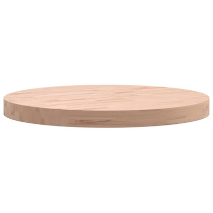 Table Top Ø50x4 cm Round Solid Wood Beech