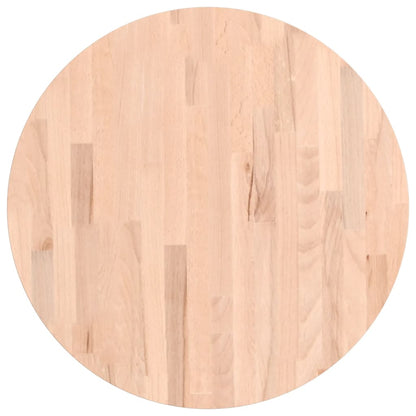 Table Top Ø60x4 cm Round Solid Wood Beech