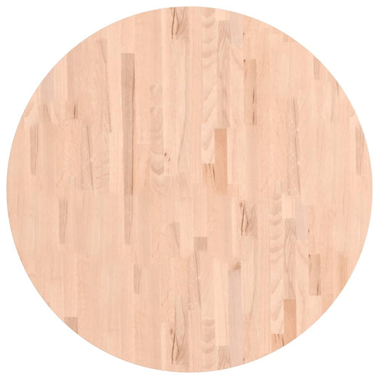 Table Top Ø90x4 cm Round Solid Wood Beech
