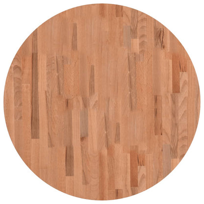 Table Top Ø80x1.5 cm Round Solid Wood Beech