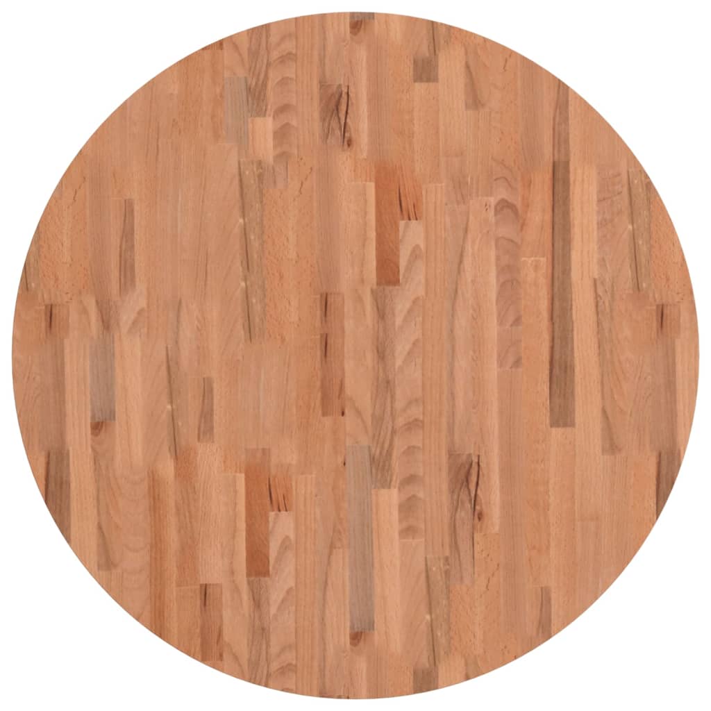 Table Top Ø90x1.5 cm Round Solid Wood Beech