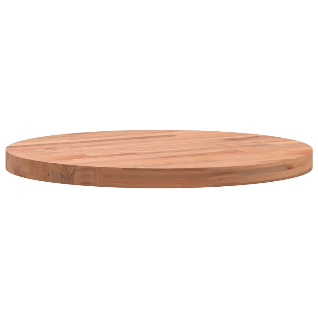 Table Top Ø40x2.5 cm Round Solid Wood Beech