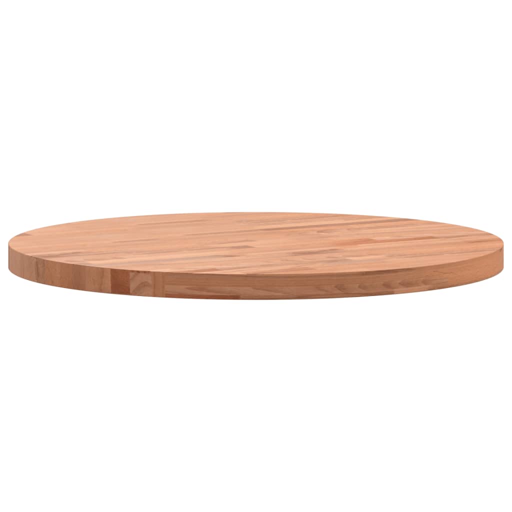 Table Top Ø50x2.5 cm Round Solid Wood Beech