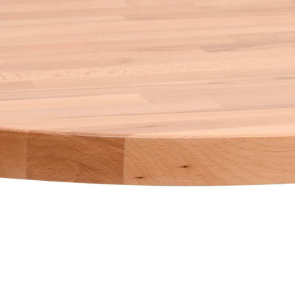 Table Top Ø60x2.5 cm Round Solid Wood Beech