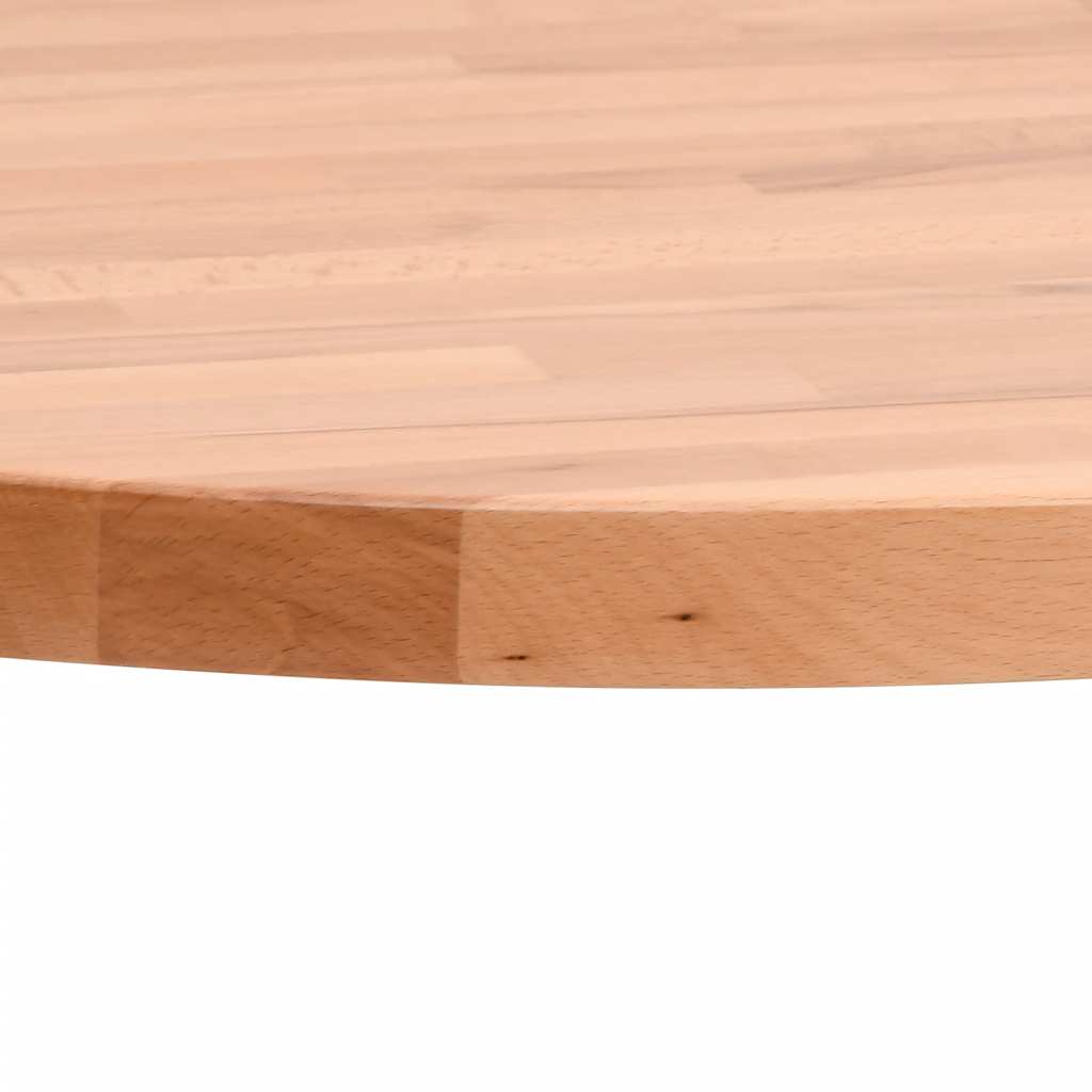 Table Top Ø70x2.5 cm Round Solid Wood Beech