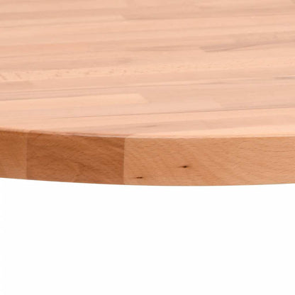 Table Top Ø70x2.5 cm Round Solid Wood Beech