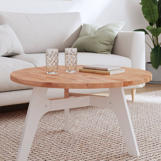 Table Top Ø80x2.5 cm Round Solid Wood Beech