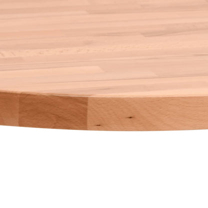 Table Top Ø90x2.5 cm Round Solid Wood Beech