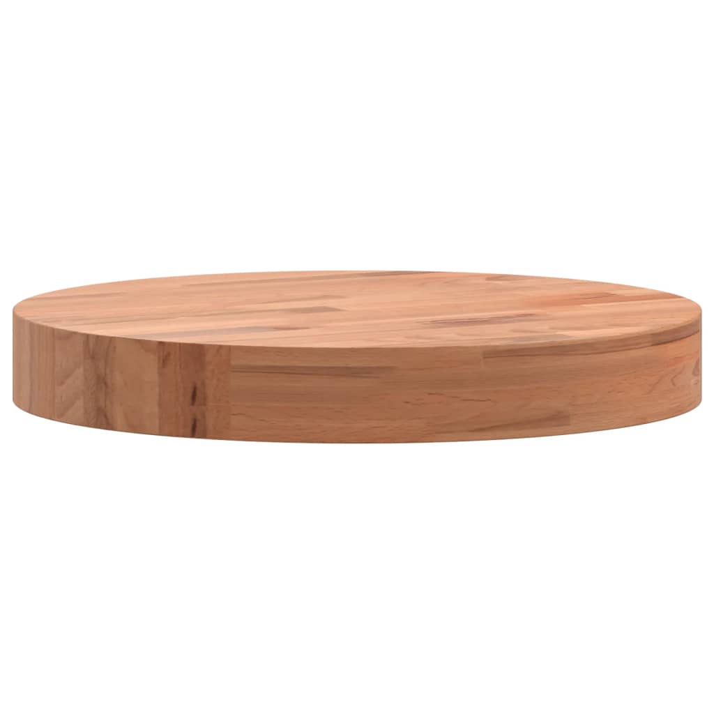 Table Top Ø30x4 cm Round Solid Wood Beech