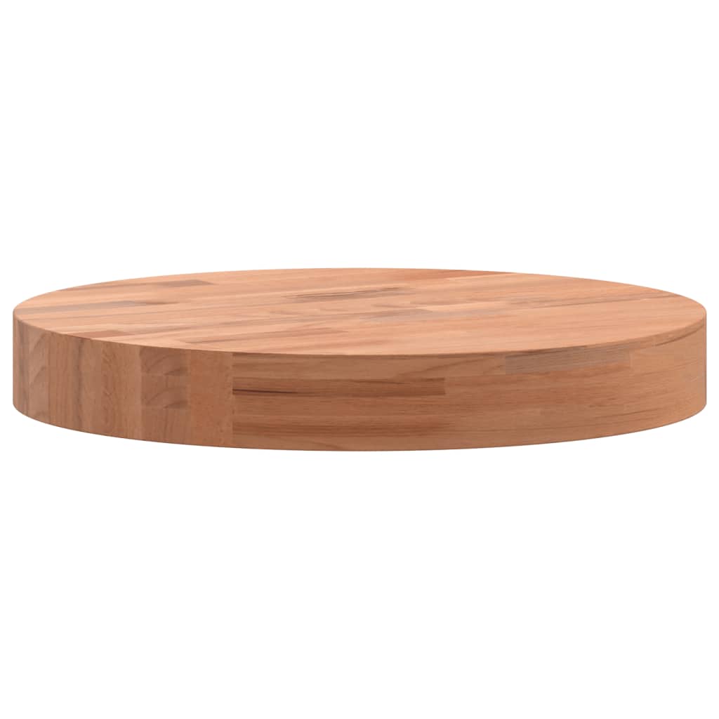 Table Top Ø30x4 cm Round Solid Wood Beech