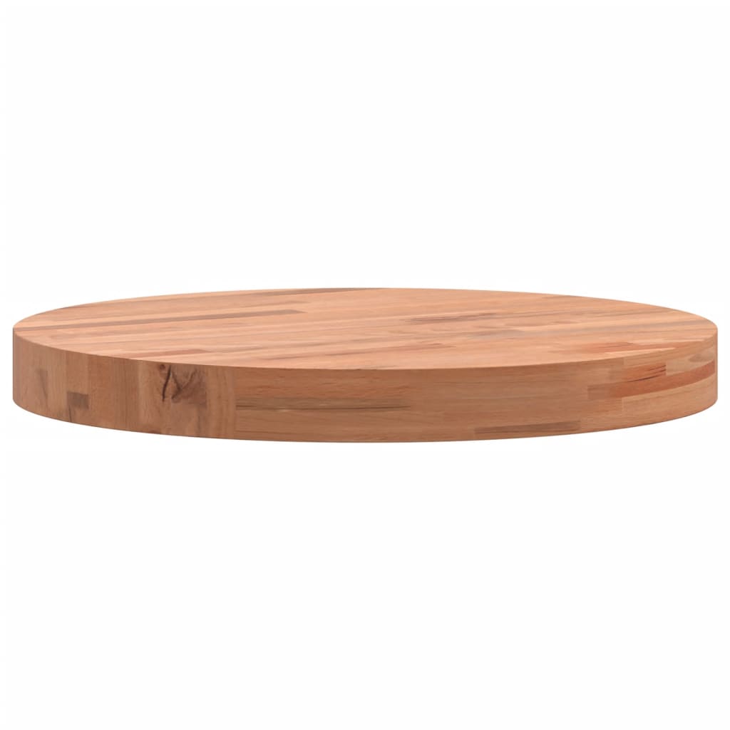 Table Top Ø40x4 cm Round Solid Wood Beech