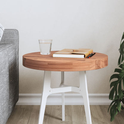 Table Top Ø40x4 cm Round Solid Wood Beech