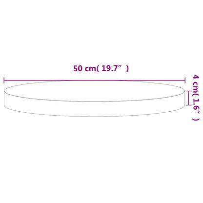 Table Top Ø50x4 cm Round Solid Wood Beech