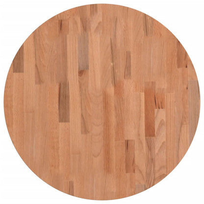 Table Top Ø60x4 cm Round Solid Wood Beech