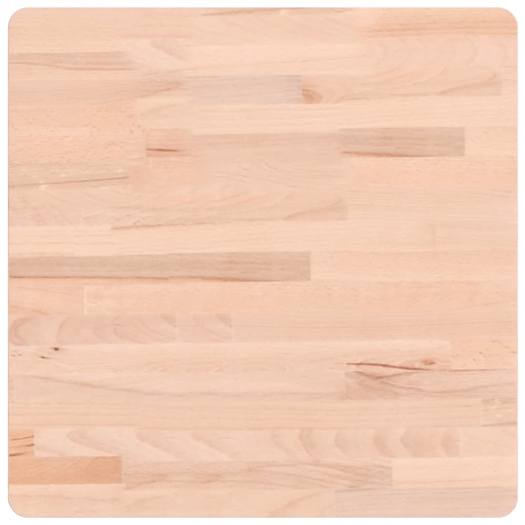 Table Top 50x50x2.5 cm Square Solid Wood Beech