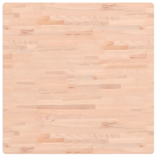 Table Top 90x90x2.5 cm Square Solid Wood Beech