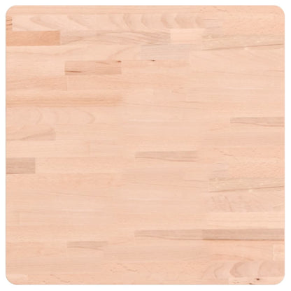 Table Top 50x50x4 cm Square Solid Wood Beech