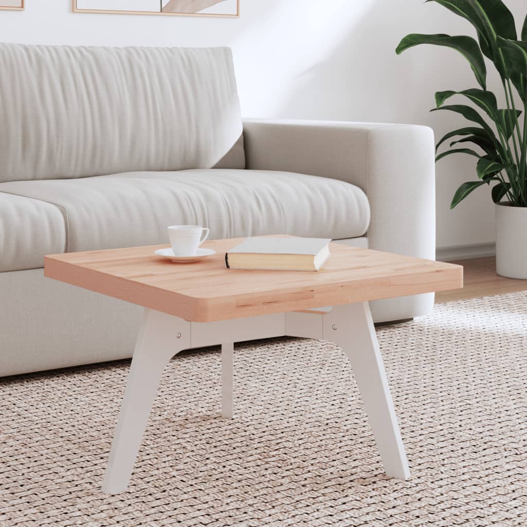 Table Top 60x60x4 cm Square Solid Wood Beech