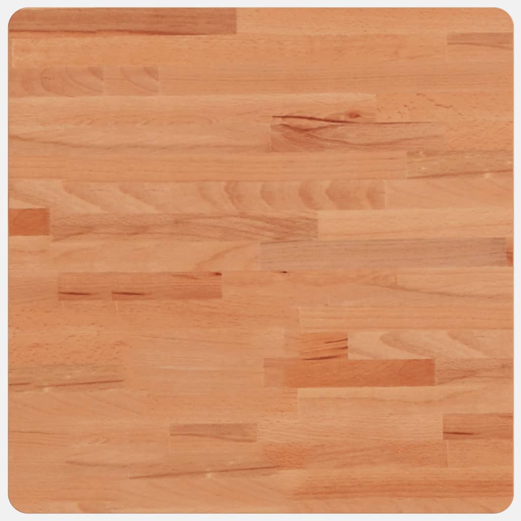 Table Top 50x50x1.5 cm Square Solid Wood Beech
