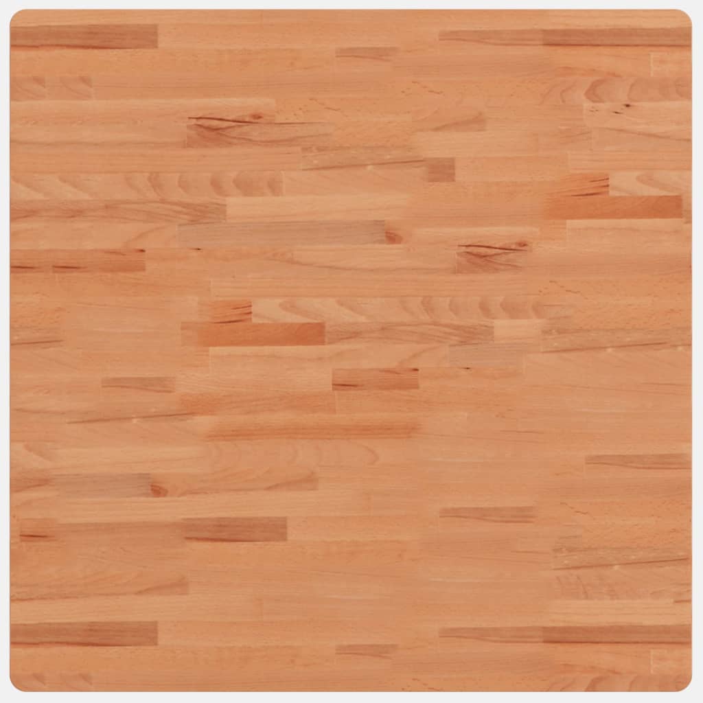 Table Top 80x80x1.5 cm Square Solid Wood Beech