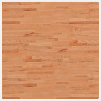 Table Top 90x90x2.5 cm Square Solid Wood Beech