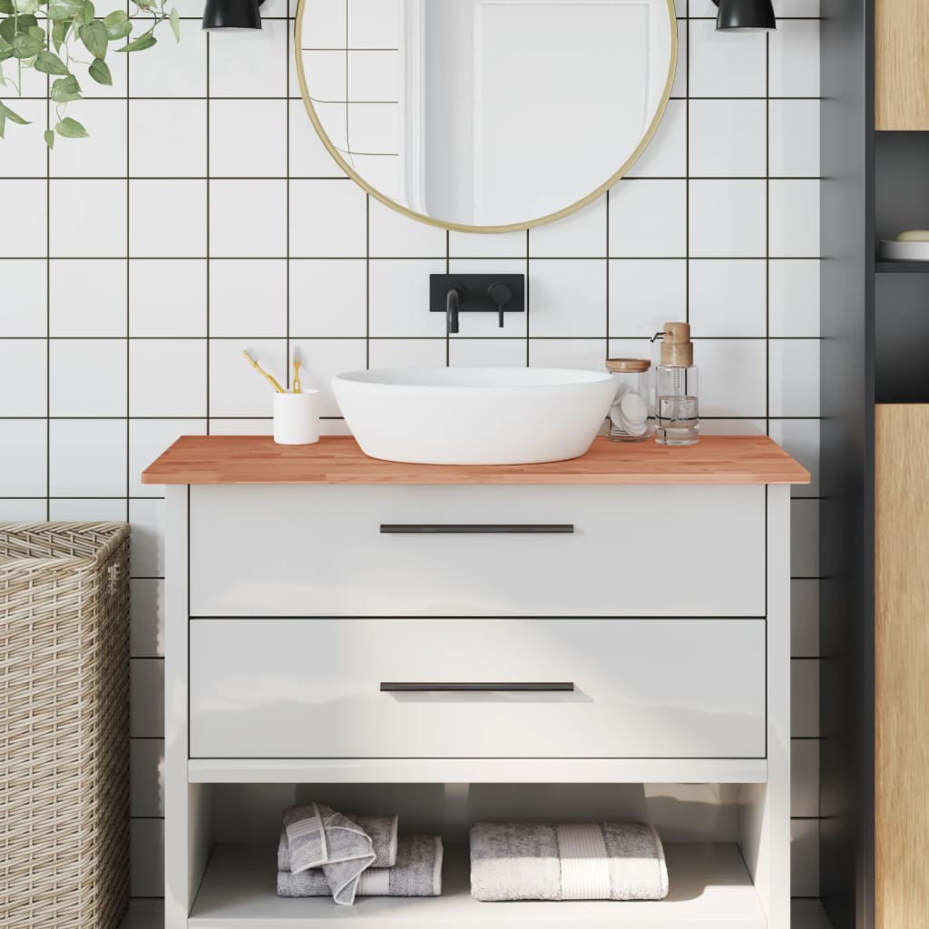 Bathroom Countertop 100x60x1.5 cm Solid Wood Beech