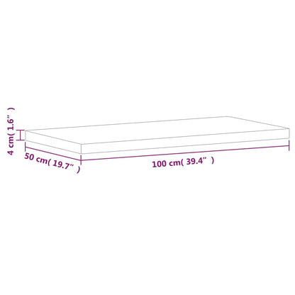 Bathroom Countertop 100x50x4 cm Solid Wood Beech