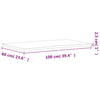 Desk Top 100x(55-60)x2.5 cm Solid Wood Beech