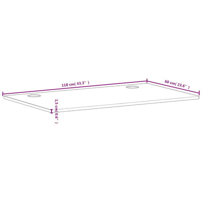Desk Top 110x60x1.5 cm Solid Wood Beech
