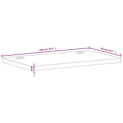 Desk Top 100x50x4 cm Solid Wood Beech