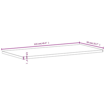 Desk Top 115x55x2.5 cm Solid Wood Beech