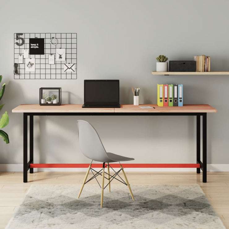 Desk Top 200x55x2.5 cm Solid Wood Beech