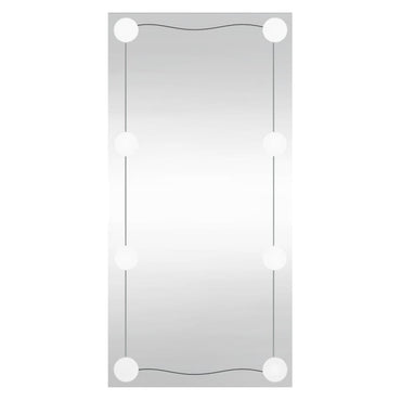 Wall Mirror with LED Lights 30x60 cm Glass Rectangle