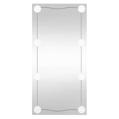 Wall Mirror with LED Lights 30x60 cm Glass Rectangle