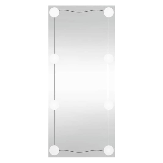 Wall Mirror with LED Lights 40x80 cm Glass Rectangle