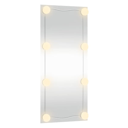 Wall Mirror with LED Lights 40x80 cm Glass Rectangle