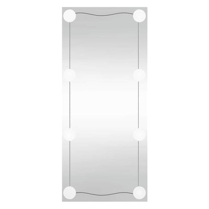 Wall Mirror with LED Lights 50x100 cm Glass Rectangle