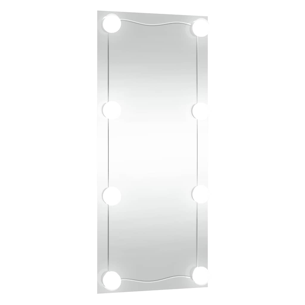 Wall Mirror with LED Lights 50x100 cm Glass Rectangle