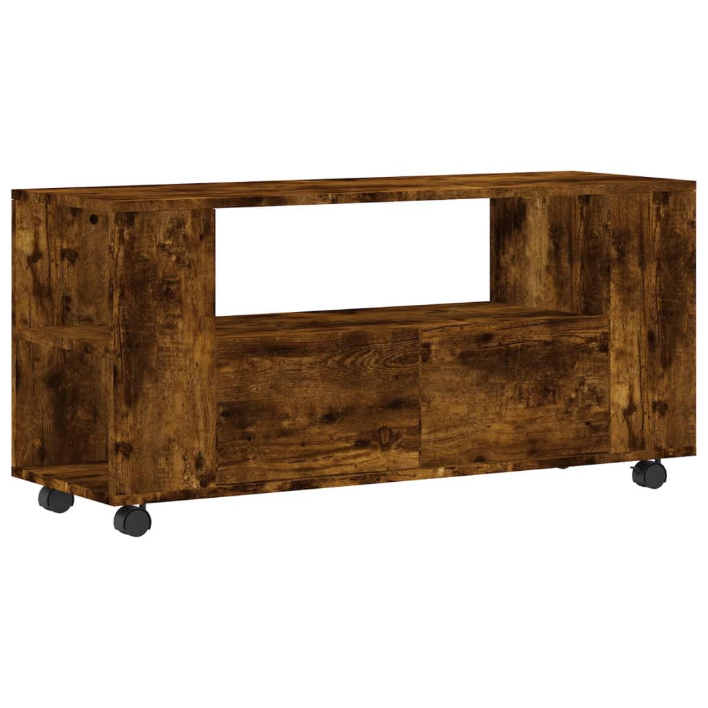 TV Cabinet Smoked Oak 102x34.5x43 cm Engineered Wood