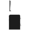Bathroom Cabinet with Mirror Black Engineered Wood