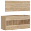 Bathroom Cabinet with Mirror Sonoma Oak Engineered Wood