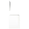 Bathroom Cabinet with Mirror High Gloss White Engineered Wood