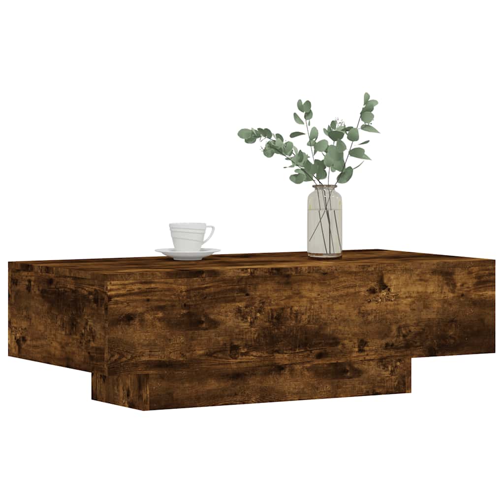 Coffee Table Smoked Oak 100x49.5x31 cm Engineered Wood