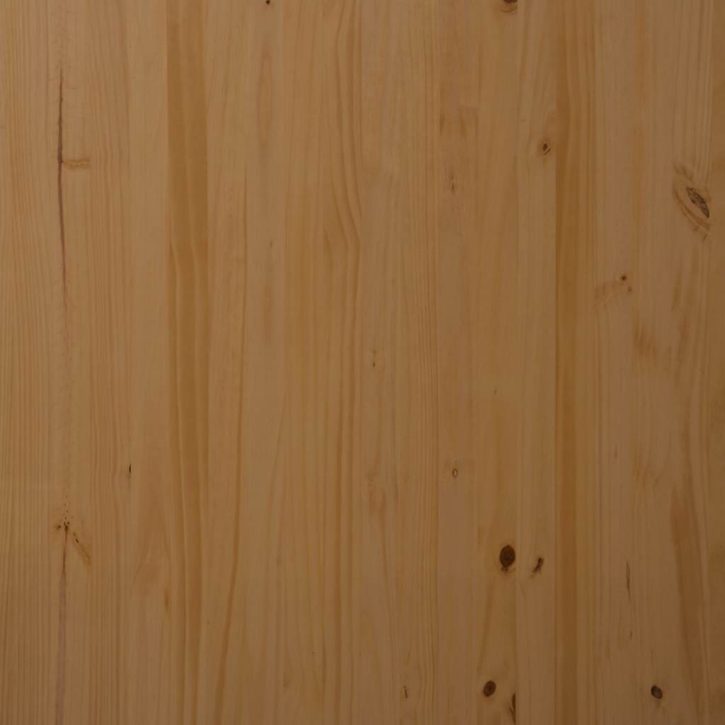 Rolling Cabinet with Drawers "MOSS" Honey Brown Solid Wood Pine