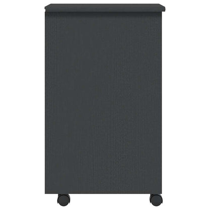 Rolling Cabinet with Drawers MOSS Grey Solid Wood Pine