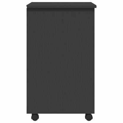 Rolling Cabinet with Drawers "MOSS" Grey Solid Wood Pine