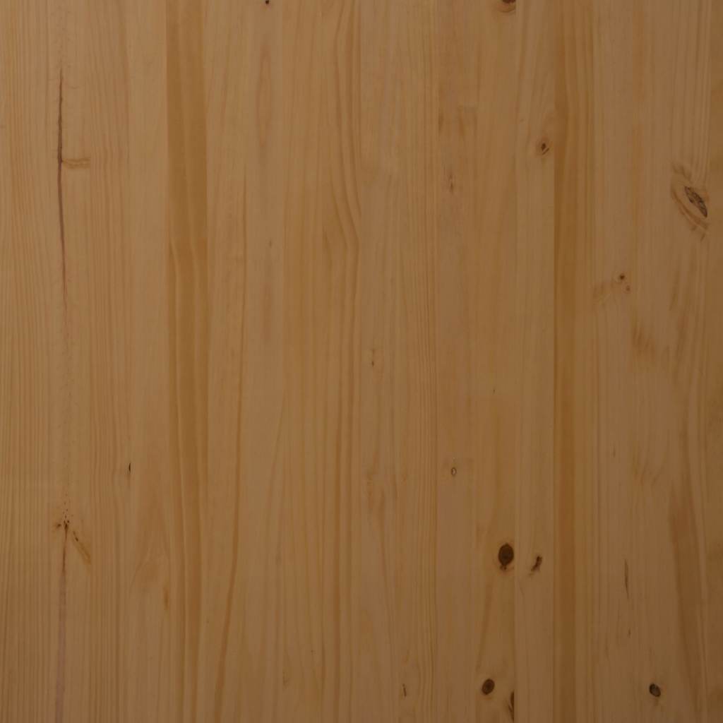 Rolling Cabinet with Drawers "MOSS" Honey Brown Solid Wood Pine