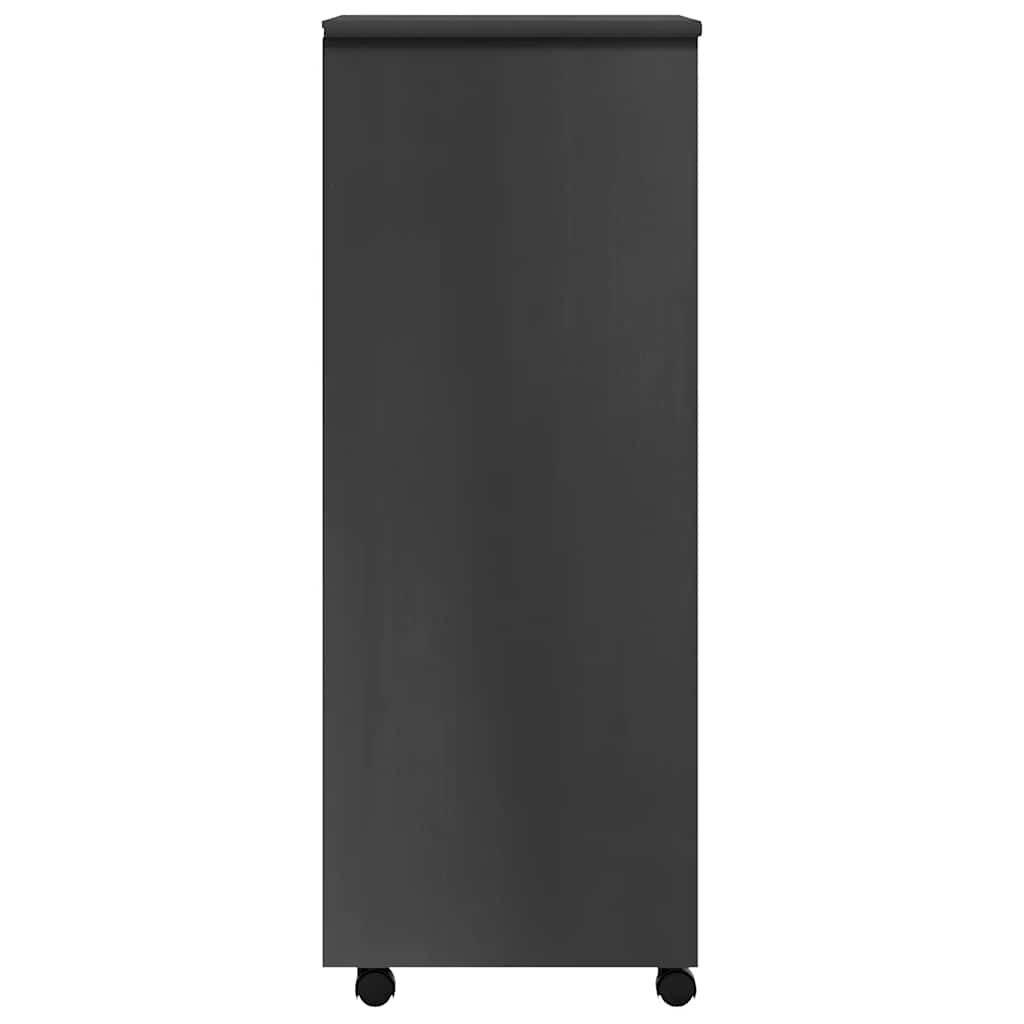 Rolling Cabinet with Drawers "MOSS" Grey Solid Wood Pine